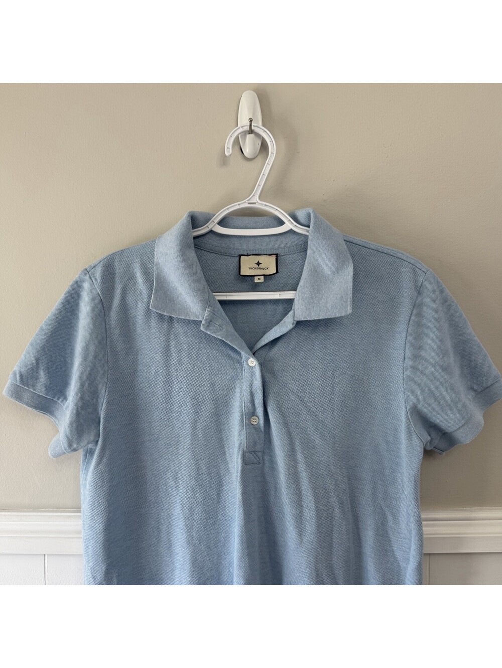 Tuckernuck Pique May Polo Flared Dress in Light Blue Size M - Picture 4 of 6